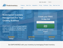 Tablet Screenshot of finaleinventory.com